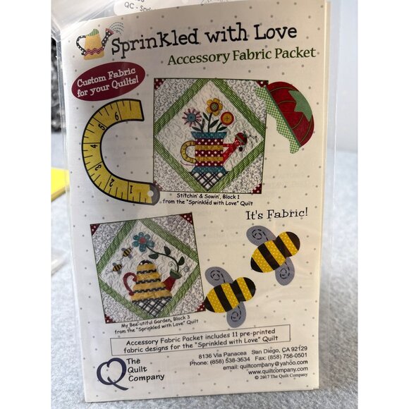 Sprinkled with Love Quilt Set of 7 Block Patterns by The Quilt Company Button Em - Picture 11 of 13